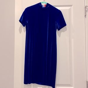 Lord & Taylor blue velvety dress